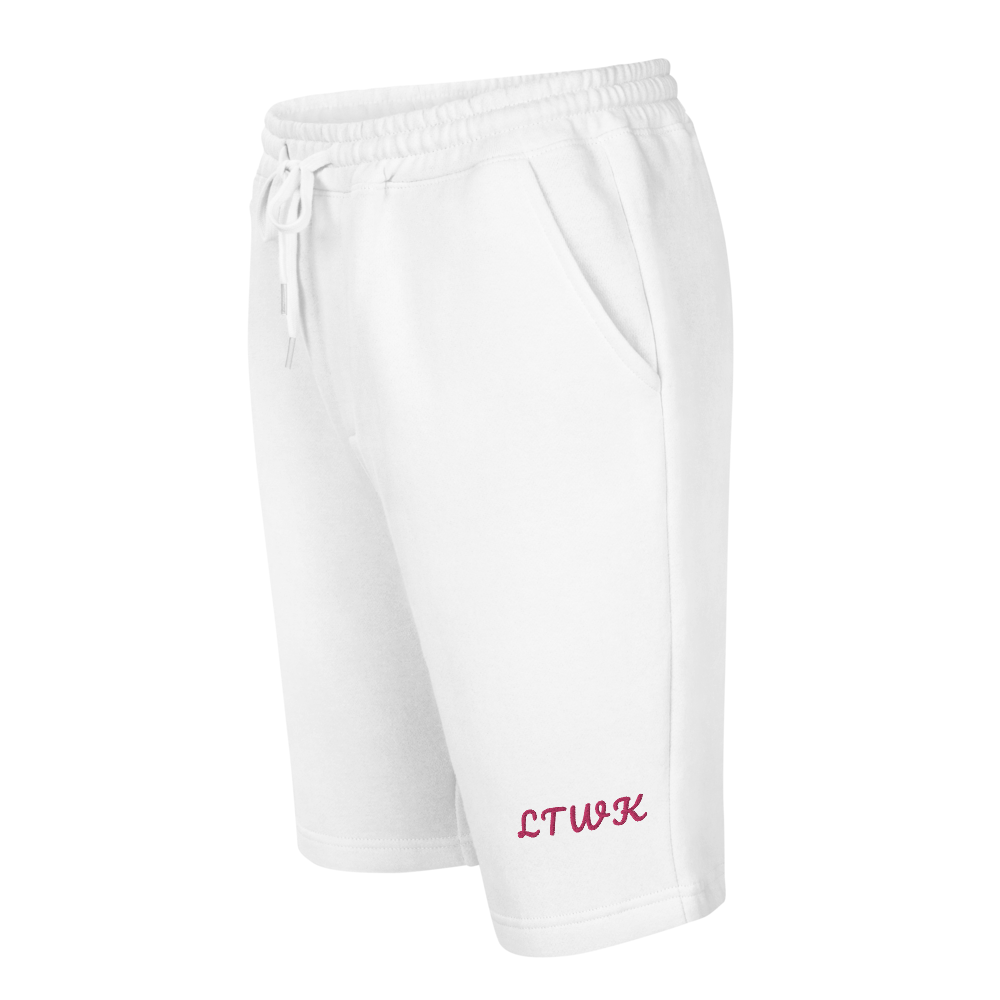 "Summertime" Embroidered Shorts (White)