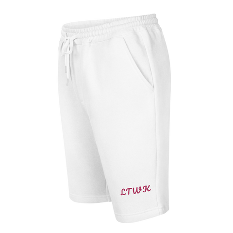 "Summertime" Embroidered Shorts (White)