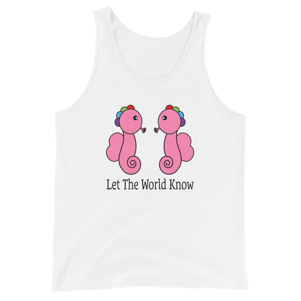 "Rainbow Seahorses" Tank Top (Light Colors)