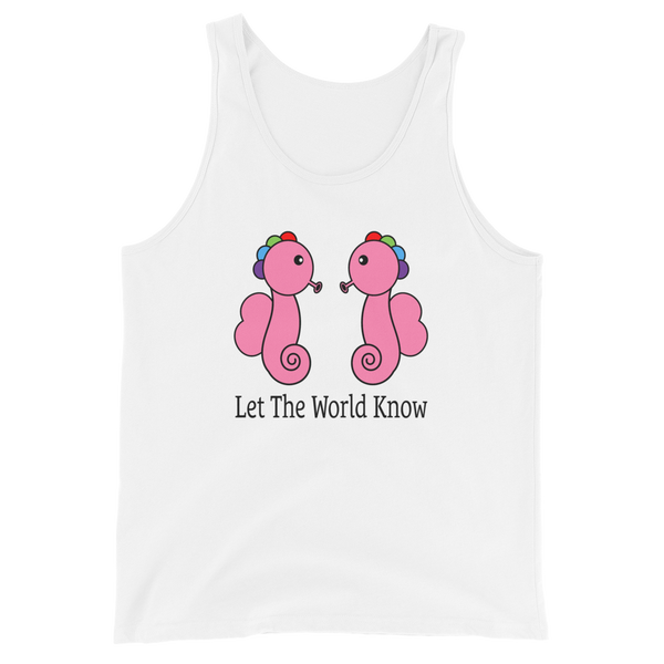 "Rainbow Seahorses" Tank Top (Light Colors)